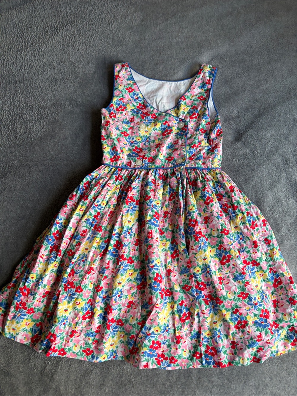Polo by Ralph Lauren Girls Floral Sleeveless Dress - Pink, Red, Blue, Yellow